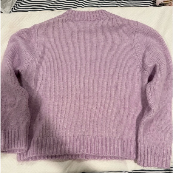 Zara Purple Cropped Knitted Sweater size M - Picture 3 of 4